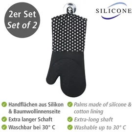 Wenko Topfhandschuhe Silikon Schwarz 1 Paar