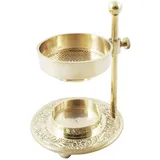 Nklaus Rauchgefäß Messing Gold Weihrauchbrenner verstellbar Teelicht Weihrauch 2206