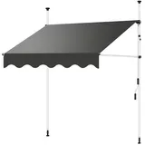 Klemmmarkise 400CM Balkomarkise Terrassenüberdachung Sonnenmarkise Markise