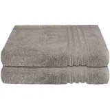 SCHIESSER Milano Duschtuch 2 x 70 x 140 cm silber