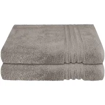 SCHIESSER Milano Duschtuch 2 x 70 x 140 cm silber
