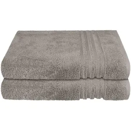 SCHIESSER Milano Duschtuch 2 x 70 x 140 cm silber