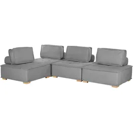 Beliani Modul Ecksofa 300 x 200 cm Grau