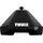 Thule Evo Clamp Fuß für Fahrzeuge 4er-pack Schwarz Black, One-Size