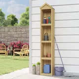 Gartenschrank Schrank Outdoor - Geräteschuppen Geräteschuppen 40x33x222 cm Kiefernholz Imprägniert cloris - Braun