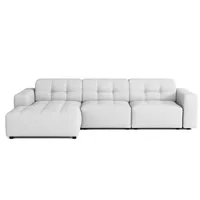 Emoebel24 Modulare Ecksofa L-form Links Bergi 284x166x70 cm Hellgrau - Hellgrau