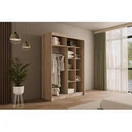 altdecor Schiebetürenschrank VESLI 150 x 215 x 61 cm Beige