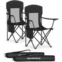 Songmics Campingstuhl 2er Set Schwarz