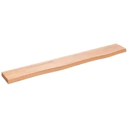 vidaXL Wandregal Hellbraun 80x10x2 cm Massivholz Eiche Behandelt