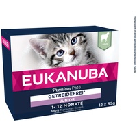 Eukanuba Junior Katzenfutter nass getreidefrei - Premium Nassfutter mit viel Lamm 12 x 85 g