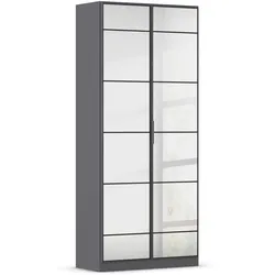rauch Schrank »Acero« - 91x41x210cm - grau - Holz / Holz