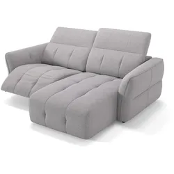 Stoff Eckgarnitur MARANELLO kleines Ecksofa - Grau