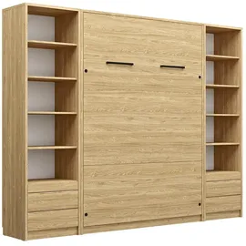 QMM TraumMöbel Schrankbett 140 x 200 cm Beige