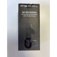 Pearl 3in1-Mini-Ventilator mit Powerbank & Taschenlampe, 2.000 mAh, 50