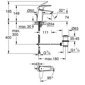 Grohe Eurosmart Einhandmischer Chrom