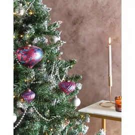 Beliani WEIHNACHTSBAUMKUGELN 9/11/16 cm Rosa