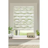 MY HOME Doppelrollo MY HOME "Welle" Gr. 1, grün, B:40cm H:130cm, Polyester, Rollos, Fixmaß, Klemmfix-Duo-Rollo, Doppelrollo "Welle", Klemmträger