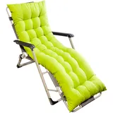 Lergas Hochlehner Auflagen Gartenstuhlauflagen, 48 * 125cm Sitzauflagen Hochlehner, Gartenmöbel Auflagen mit Befestigungsbänder, Stuhlauflagen für Gartenstühle Wetterfest Outdoor Indoor (Grün)