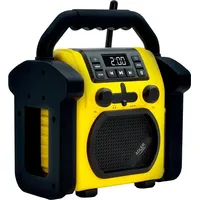 Adler AD 1911 Baustellenradio mit Bluetooth AUX wasserdicht gelb