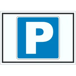 Parkplatz Still liegen erlaubt Symbol Aufkleber A3 (297x420mm)