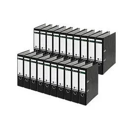 Leitz Wolkenmarmor-Ordner DIN A4 80 mm Schwarz 20 St.