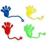 Geburtstagsgeschenk, dehnbares Vinyl Mini Sticky Hands Spielzeug Kletterpalmen Sticky Jelly für er Party Bag Favors, sortierte Farben-Pack mit 6 Spielzeug und Spielgut behandelt.