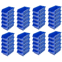 PROREGAL Mega Deal 40x Sichtlagerbox 5 | HxBxT 18,7x33,3x50cm | Polypropylen | Blau | Sichtlagerbehälter, Sichtlagerkasten, Sortierbehälter