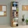 [en.casa] Bücherregal Vara 178 x 49 x 30 cm Beige