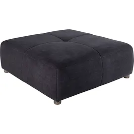 Jockenhöfer Hocker JOCKENHÖFER GRUPPE "Gulliver", blau (dunkelblau), B:130cm H:42cm T:130cm, Microflausch (92% Polyester, 8% Nylon), Hocker, Hocker, mit Federkernpolsterung für kuscheligen, angenehmen Sitzkomfort