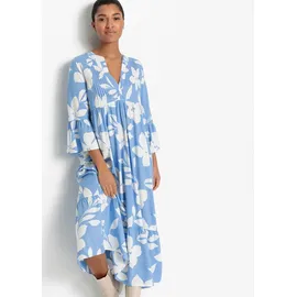bonprix Maxikleid Blau/Weiß 44