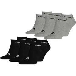 HEAD Herren Damen Unisex Sneaker Basic Sport Socken - 6er 9er 12er Multipack in 39-42 6er Pack
