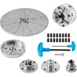 VEVOR KP965 Drehbankfutter 5 Backentypen φ96mm Backenfutter aus 45# Klemmbereich 32–70mm Spannfutter-Innengewinde M33 x 3,5 TPI Drehbank Drechselfutter Drehmaschinenfutter