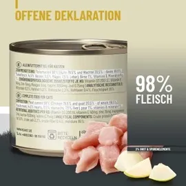 reavet Katzenfutter Huhn mit Wachtel & Birne 6 x 200 g