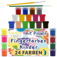 Creative Deco Fingerfarbe Set 24 20 ml Mehrfarbig