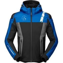Spidi Warrior Motorrad Hoodie, schwarz-blau, Größe XL für Männer