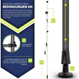 tillvex Klemmmarkise 400 x 300 cm beige