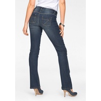 Arizona Bootcut-Jeans »mit Kontrastnähten«, Mid Waist, Gr. 19 - K + L Gr, darkblue-used, , 60804441-19 K + L Gr
