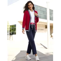 Sieh an! Strickjacke in rot-marine | Gr.: 50