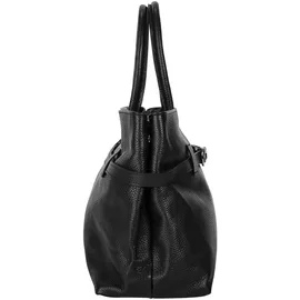 Cluty Henkeltasche Leder Schwarz