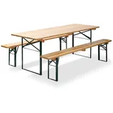 Essentials Bierzeltgarnitur Faltbar Beige/Grün