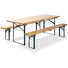 Essentials Bierzeltgarnitur Faltbar Beige/Grün