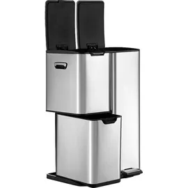 vente-unique Tretabfalleimer 60 l Silber