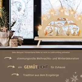 Weigla LED Schwibbogen/Lichterbogen"Schneemann im Wald" 7 flg. Erzgebirge garantiert