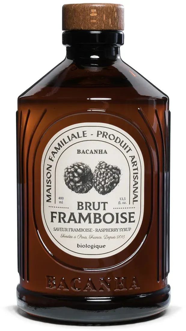 Bacanha Sirop Brut Framboise Bio 400ml – Bio-Himbeer-Sirup mit Bio-Rohrzucker