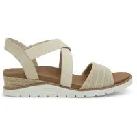 Skechers Damen Arch Fit Beach Kiss Sandale, Natural Knit Duraleather, 40 EU - 40 EU
