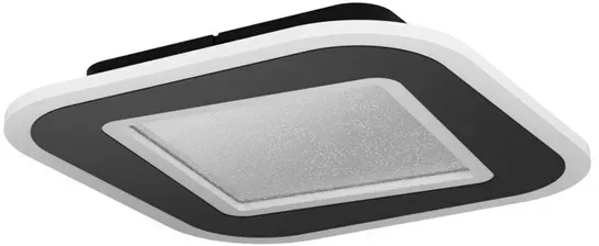 MACCHIONI DECKE 380X380 CCT 2360LM DIMMPB. SCHWARZ MIT KRISTALL EFF.