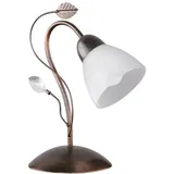 meineWunschleuchte Florentiner Tischleuchte Rostoptik Weiß