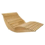 Home Deluxe Wellenholzliege 120 x 120 x 188 cm Braun