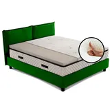 GEEMMA s.r.l. Topper Latex, Matratzenauflage aus 100 % Latex, hypoallergen, Höhe 4 cm, mit antibakteriellem Gewebe, abnehmbar, 4 Seiten mit Silberfaden - Star Latex Französisch 140 x 190 cm