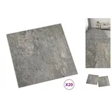 vidaXL PVC-Fliesen Selbstklebend 20 Stk. 1,86 m2 Grau